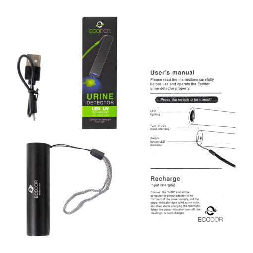 Ecodor Urine detector (Oplaadbaar) – Vind urinevlekken snel en nauwkeurig - Image 3